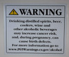 SIGNS California Prop 65 Alcohol Warning Sign