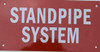 Standpipe System Sign (Aluminium Reflective, RED