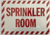 Sprinkler Room Sign (White, Reflective, Aluminium