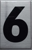 SIGNS Apartment Number Sign Six