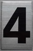 SIGNS Apartment Number Sign Four