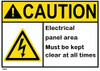 SIGNS Electrical Panel sign (White ALUMINUM,7x10)-(ref062020)