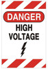 Danger HIGH Voltage Sign (Aluminium,Double Sided