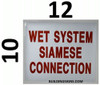 SIGNS Wet System Siamese Connection