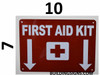 SIGNS First AID KIT Sign (Reflective,Aluminium, RED