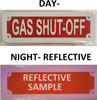 SIGNS GAS SHUT OFF SIGN