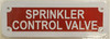 SPRINKLER CONTROL VALVE SIGN (RED REFLECTIVE