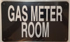 SIGNS GAS METER ROOM SIGN