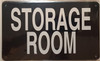 STORAGE ROOM SIGN -BLACK BACKGROUND (ALUMINIUM
