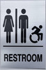 SIGNS Unisex Restroom - Sign. 6"x9" Sign