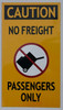 SIGNS Escalator NO Freight Sign (Aluminium,Duble Sided