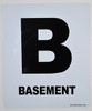 Basement Floor Sign (White, Rust Free