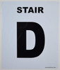 SIGNS Stair D Sign (White,