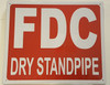 FDC DRY STANDPIPE SIGN - (Aluminium