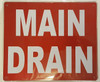 SIGNS MAIN DRAIN SIGN (Aluminium