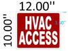 SIGNS HVAC ACCESS SIGN (Aluminium Reflective ,