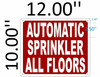 SIGNS AUTOMATIC SPRINKLER ALL FLOORS SIGN (Aluminium