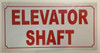 Elevator Shaft Sign (White,Reflective, Aluminium 6X12)-(ref062020)