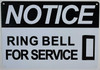 SIGNS Notice Ring Bell for Service SIGN