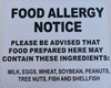 SIGNS Food Allergy Notice Sign (Aluminium, 10x12)-(ref062020)