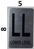 SIGNS Lower Level Sign (Brush Aluminium, 5X8)-The