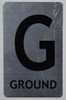 Ground Floor Number Sign (Brush Aluminium,