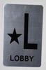 SIGNS Star Lobby Sign (Brush