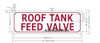 ROOF Tank Feed Valve Sign