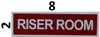 SIGNS Riser Room Sign (RED,Double Sided Tape,