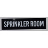 SIGNS Sprinkler Room Sign (Black Aluminum, 2