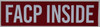 SIGNS Facp Inside Sign (RED,Double Sided Tape,