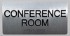 Conference Room Sign Silver -Tactile Touch