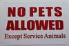 SIGNS No Pets Allowed Except