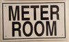 SIGNS METER ROOM SIGN- WHITE