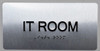 I.T Room Sign Silver-Tactile Touch Braille