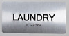 SIGNS Laundry Room Sign Silver-Tactile Touch Braille