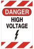 SIGNS DANGER HIGH VOLTAGE SIGN