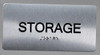 SIGNS Storage Sign Silver-Tactile Touch Braille Sign