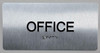 SIGNS Office Sign Silver-Tactile Touch Braille Sign