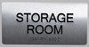 SIGNS Storage Room Sign Silver-Tactile Touch Braille