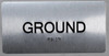 SIGNS Ground Floor Sign Silver-Tactile Touch Braille