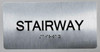 Stairway Sign Silver-Tactile Touch Braille Sign