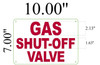 Gas Shut-Off Valve Sign