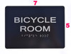 BRAILLE BICYCLE ROOM SIGN