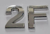 1 PCS - Apartment Number Sign/Mailbox Number Sign, Door Number Sign. Letter B Silver,3D