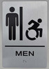 BRAILLE MEN ACCESSIBLE RESTROOM SIGN