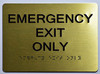 Emergency EXIT ONLY Sign