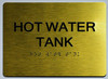 BUILDING MANAGEMENT SIGN- HOT Water Tank