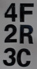 1 PCS - Apartment Number Sign/Mailbox Number Sign, Door Number Sign. Letter F