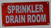 Compliance Sign- Sprinkler Drain Room